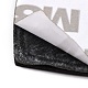 コンピューター化された刺繡模造皮革自己粘着パッチ  パッチにこだわる  マスクと衣装のアクセサリー  アップリケ  ハート  ブラック  37x40.5x1.5mm DIY-G031-01B-4