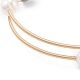 Brazalete redondo trenzado de gemas mixtas con perla natural BJEW-JB08000-5