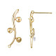 Brass Stud Earring Findings KK-T062-66G-B-NF-3