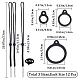 GORGECRAFT 42PCS Anti-Lost Necklace Lanyard Set Including 6PCS Anti-Loss Pendant Strap String Holder with 36PCS Black Silicone Rubber Rings for Office Key Chains Outdoor Activities DIY-GF0008-05-2