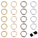 Wadonn 20 個 4 色合金バッグストラップアジャスターバックル  丸いリング  ミックスカラー  3.45x0.5cm  内径：2.5のCM  5個/カラー FIND-WR0009-98-1