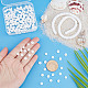 Nbeads environ 275 pièce de perles heishi en coquillage blanc BSHE-NB0001-15-3