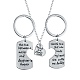 Daddy Mother Daughter Forever Love Family Heart Puzzle Jewelry Sets SJEW-K155-02P-3