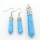 Bullet Gemstone Jewelry Sets Earrings and Pointed Pendants SJEW-D023-03-1