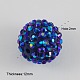 Multi-Color Chunky Disco Pave Ball Resin Rhinestone Beads for Jewelry Making X-RESI-S257-14mm-SB6-2