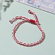 Bracelets tressés réglables en corde de nylon bicolore BJEW-JB05850-01-5