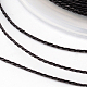 丸いメタリック糸  12プライ  ブラック  1mm  約54.68ヤード（50m）/ロール MCOR-L001-1mm-02-2