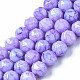 Opaque Baking Painted Glass Beads Strands EGLA-N006-004C-1
