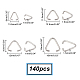 Conjunto de anillos triangulares de estilo pandahall elite 560 Uds 4 FIND-PH0005-63-4