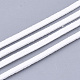スエード調コード  フェイクレース  ホワイト  2.5~2.8x1.5mm  約1.09ヤード（1m）/連 LW-R023-2.8mm-17-1