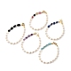 Natürliche kultivierte Süßwasserperlen Perlen Armbänder BJEW-JB05491-1