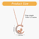 Chinese Zodiac Necklace Horse Necklace 925 Sterling Silver Rose Gold Horse on the Moon Pendant Charm Necklace Zircon Moon and Star Necklace Cute Animal Jewelry Gifts for Women JN1090G-2