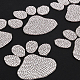 Fingerinspire 6 pz strass adesivi con stampa della zampa adesivo con strass bling (bianco) per decorare auto paraurti finestra laptop bagagli adesivo con strass DIY-FG0001-33-5