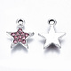 Charms in lega placcata platino PALLOY-T073-06P-02-RS-2