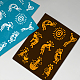 OLYCRAFT 4x5 Inch Tribe Theme Clay Stencils Kokopelli Silk Screen for Polymer Clay African Tribe Silk Screen Stencils Mesh Transfer Stencils for Polymer Clay Jewelry Making DIY-WH0341-218-6
