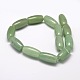 Barril aventurina hebras naturales perlas verdes G-L405-09-30x15mm-2