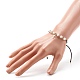 Striscia di resina perline rotonde braccialetto con cordino regolabile per le donne della ragazza BJEW-JB06754-4