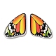 不透明なアクリルペンダント  蝶の羽  鮭色  34x22x1.5mm  穴：1.4mm MACR-TADZ0001-14B-1