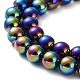 Brins de perles d'agate noire naturelle galvanisées G-Z038-B05-02FR-4