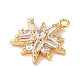 Латунные микропаве прозрачные подвески с фианитом KK-M294-07G-02-2