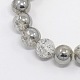 Chapelets de perles rondes de quartz craquelées semi-électrolytiques G-P060-10mm-04-1