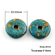 Synthetic Turquoise Gemstone Pendants TURQ-R020J-24mm-01-1