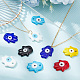 Dicosmetic 12pcs 6 Farben handgefertigte Bunte Malerei-Anhänger LAMP-DC0001-10-5