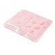 プラスチック製ジップロックバッグ  保存袋  セルフシールバッグ  トップシール付き  漫画  ピンク  イチゴの模様  10x10.8x0.15cm  片側の厚さ：2.7ミル（0.07mm）  100個/袋 OPP-B001-E08-4