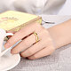 Infinity Trendy Gold Plated Brass Cubic Zirconia Finger Rings RJEW-BB15335-7G-5