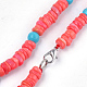 Colliers de perles de corail synthétique NJEW-S414-43-2