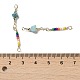 Natural Turquoise & Glass Connector Charms KK-P242-29G-3