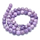 Lepidolita natural / hebras de perlas de piedra de mica púrpura G-M353-A01-8mm-2