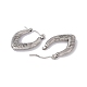 304 Stainless Steel Teardrop Hoop Earrings for Women EJEW-E199-13P-2