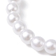 Set di braccialetti elasticizzati con perline con orsetto acrilico in 6 colori e perle finte per bambini BJEW-JB10047-6