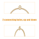 Hobbiesay 32 pz 2 stile ottone 2 fori anello grande rotondo anello dorato geometrico assemblaggio orecchini pendenti collana creazione di gioielli per orecchini ciondolo collana cavigliera fai da te KK-DC0002-19-3