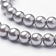 Brins de perles rondes en verre teinté écologique HY-A002-6mm-RB026-2