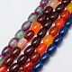 Natural Agate Bead Strands G-K143-A-14x10mm-1