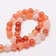 Dyed Natural Agate Faceted Round Beads Strands G-E320B-16mm-03-2