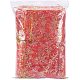 黄金の雪片プリントオーガンジー梱包袋  クリスマスの日のために  長方形  レッド  12x10cm  100個/セット ABAG-PH0002-10A-8