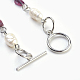 Natural & Synthetic Mixed Gemstone Bracelets & Earrings Jewelry Sets SJEW-JS00992-5