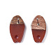 Accessoires de boucles d'oreilles en résine opaque et bois de noyer MAK-N032-010A-B03-4