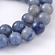 Chapelets de perles en aventurine bleue naturelle G-I199-24-6mm-3