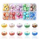 60 Stück 10 Farben undurchsichtige europäische Perlen aus Harz RPDL-YW0001-03-1