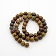Natural Petrified Wood Round Bead Strands G-P070-64-3mm-2