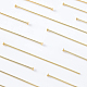 Benecreat 100 Stück 18 Karat vergoldete Flachkopfstifte 21-Gauge-Messingkopf-Kugelstifte für die Schmuckherstellung – 2 Zoll lang KK-BC0002-84A-4