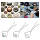 Delorigin 6 Stück 6-Stil-Kristall-Strass-Armband-Einstellungen mit austauschbaren Schnappgliedern und Ketten BJEW-DR0001-01-7