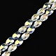 Transparent Electroplate Glass Beads Strands GLAA-Q099-F01-04-2