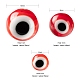 3連売り3スタイル手作りナザールボンジュウランプワークラウンドビーズ連売り  暗赤色  6~10mm  穴：1mm  約39~65個/連  14.17~14.96インチ（36~38cm）  1連/スタイル LAMP-LS0001-12F-3