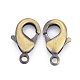 Brushed Antique Bronze Brass Lobster Claw Clasps X-KK-902-AB-3