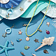 Ph pandahall 60 pz 15 stili ciondoli stelle marine ciondoli con conchiglia smaltata ciondoli a spirale in metallo conchiglie oceaniche ciondoli ciondoli perline per la spiaggia estate hawaii orecchino collana braccialetto creazione di gioielli ENAM-PH0002-28-5